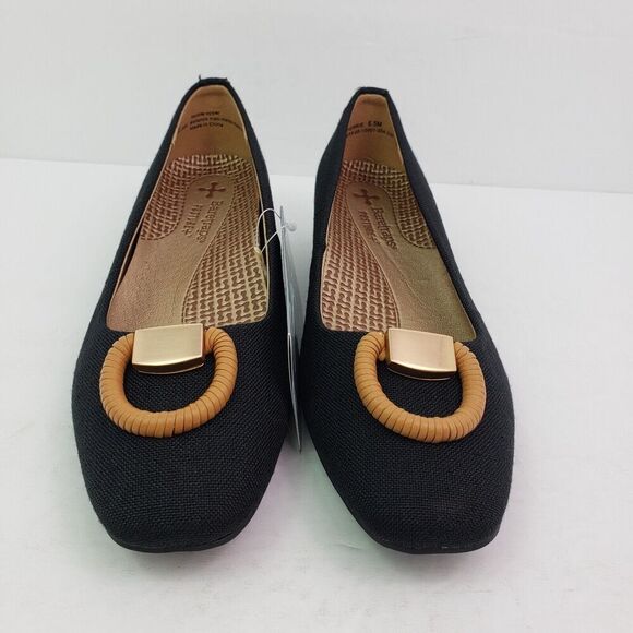 Baretraps Posture+ Perrie Womens Sz 5.5 Black Slip On Formal Ballet Flats Shoes - Picture 5 of 16